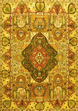 Animal Yellow Traditional Rug, tr272yw