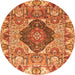 Square Animal Orange Traditional Rug, tr272org