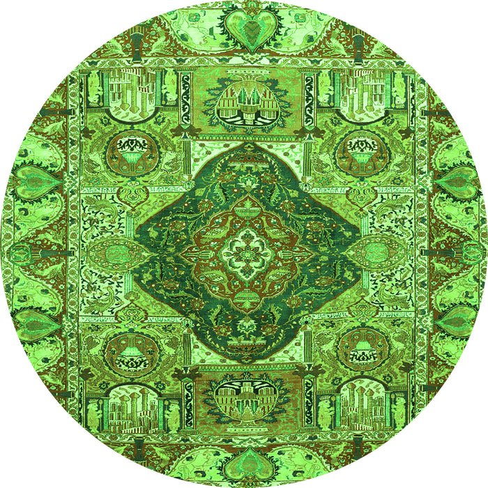 Machine Washable Animal Green Traditional Area Rugs, wshtr272grn