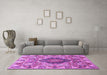 Machine Washable Animal Purple Traditional Area Rugs in a Living Room, wshtr272pur