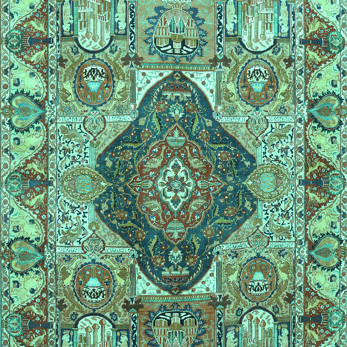 Machine Washable Animal Turquoise Traditional Area Rugs, wshtr272turq