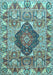 Machine Washable Animal Light Blue Traditional Rug, wshtr272lblu