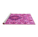 Sideview of Machine Washable Animal Pink Traditional Rug, wshtr272pnk