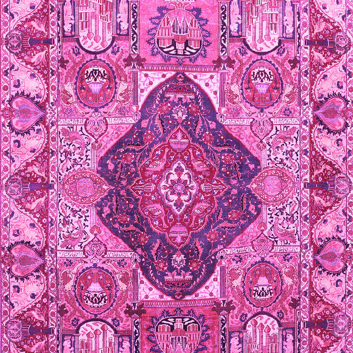 Machine Washable Animal Pink Traditional Rug, wshtr272pnk