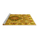 Sideview of Machine Washable Animal Yellow Traditional Rug, wshtr272yw