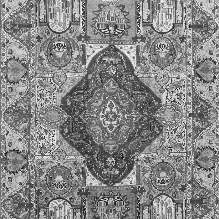 Serging Thickness of Machine Washable Animal Gray Traditional Rug, wshtr272gry