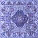 Square Animal Blue Traditional Rug, tr272blu