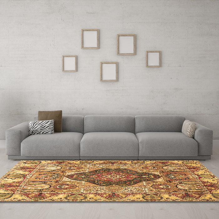Machine Washable Animal Brown Traditional Rug in a Living Room,, wshtr272brn