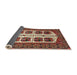 Sideview of Traditional Saffron Red Persian Rug, tr273