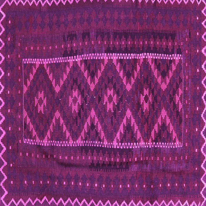 Square Machine Washable Southwestern Pink Country Rug, wshtr2730pnk