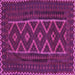 Square Machine Washable Southwestern Pink Country Rug, wshtr2730pnk