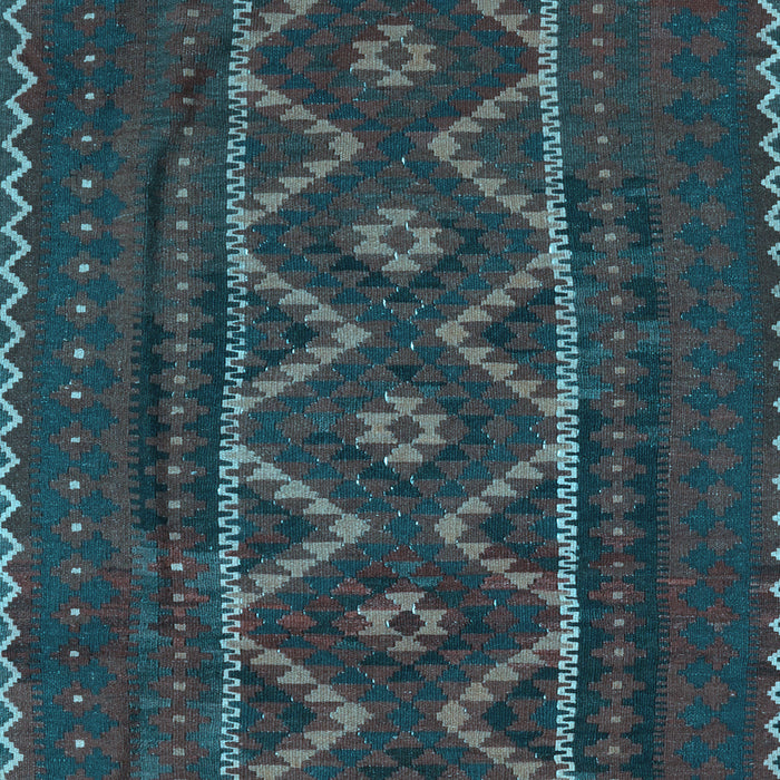 Machine Washable Southwestern Light Blue Country Rug, wshtr2730lblu