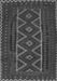 Serging Thickness of Machine Washable Southwestern Gray Country Rug, wshtr2730gry