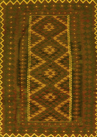 Southwestern Yellow Country Rug, tr2730yw