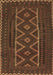 Southwestern Brown Country Rug, tr2730brn