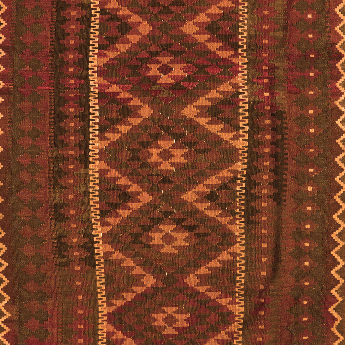 Serging Thickness of Machine Washable Southwestern Orange Country Area Rugs, wshtr2730org