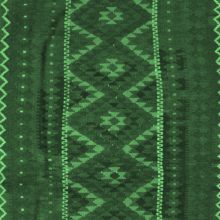 Machine Washable Southwestern Emerald Green Country Area Rugs, wshtr2730emgrn