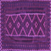 Square Machine Washable Southwestern Purple Country Area Rugs, wshtr2730pur