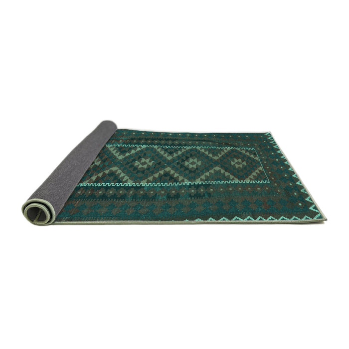 Sideview of Southwestern Turquoise Country Rug, tr2730turq