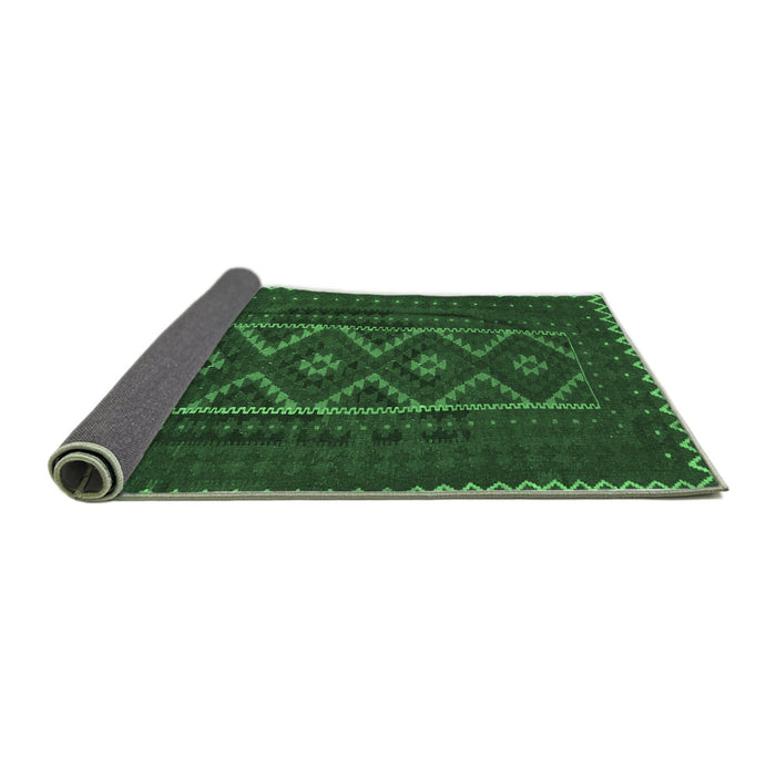 Sideview of Southwestern Emerald Green Country Rug, tr2730emgrn