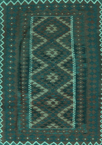 Southwestern Turquoise Country Rug, tr2730turq