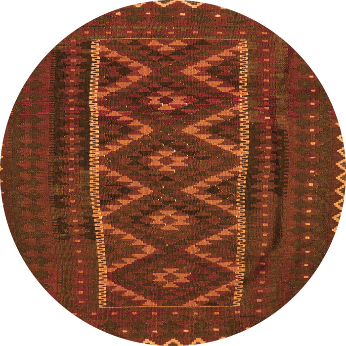 Square Southwestern Orange Country Rug, tr2730org