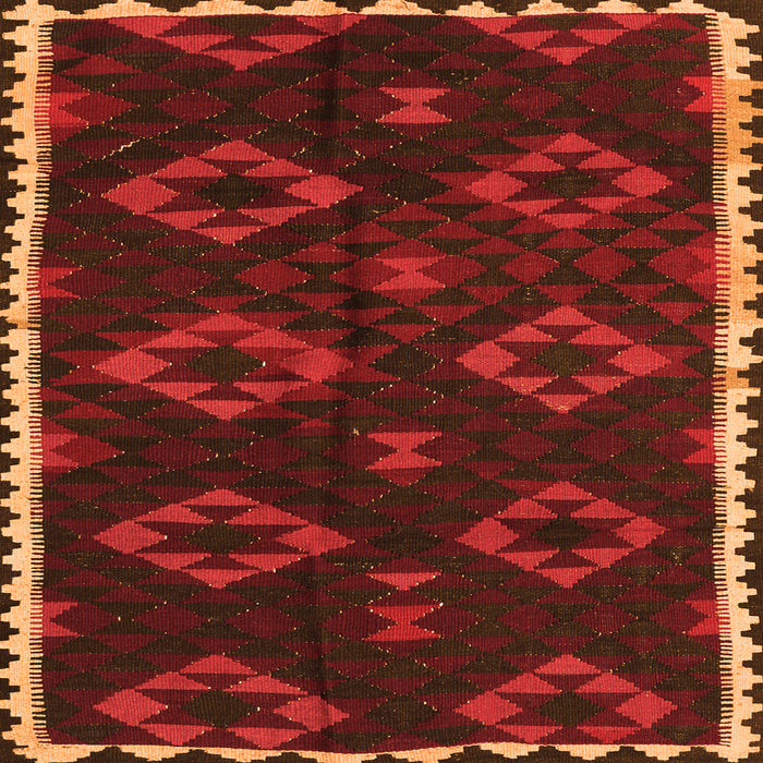 Serging Thickness of Southwestern Orange Country Rug, tr2731org