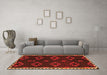 Machine Washable Southwestern Orange Country Area Rugs in a Living Room, wshtr2731org