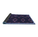 Sideview of Southwestern Blue Country Rug, tr2731blu