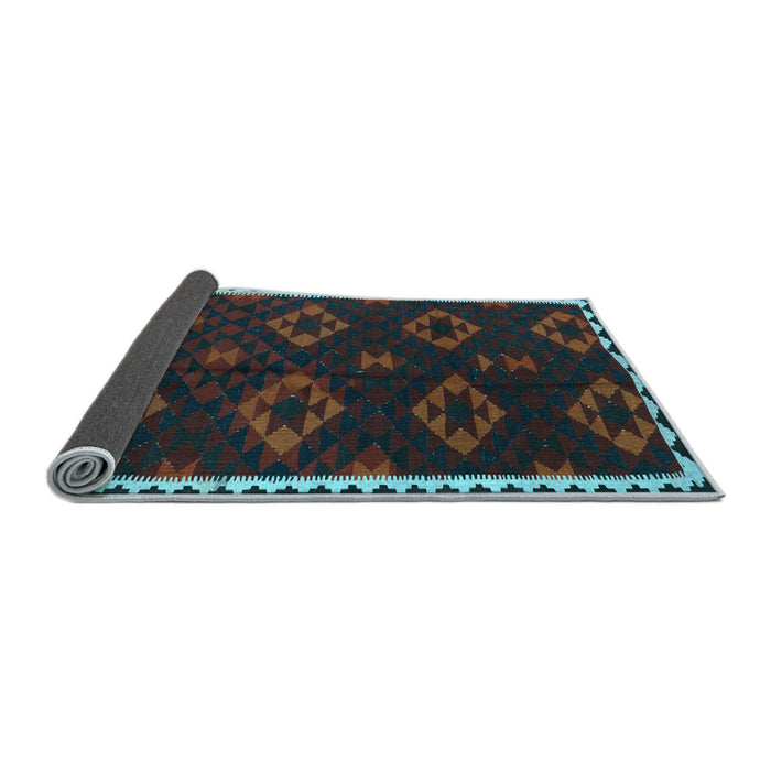 Sideview of Southwestern Light Blue Country Rug, tr2731lblu