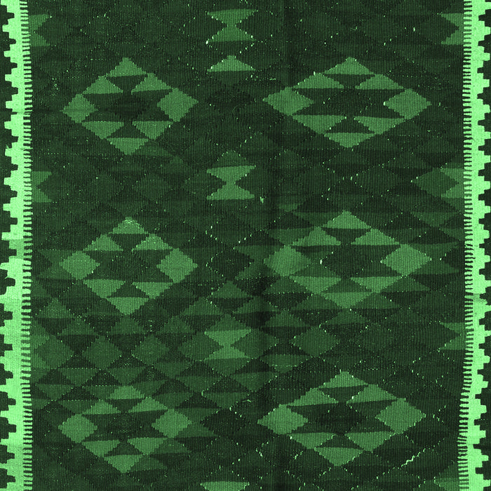 Southwestern Emerald Green Country Rug, tr2731emgrn