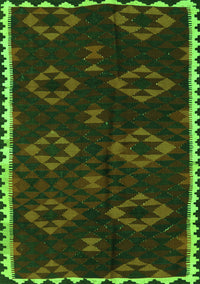 Southwestern Green Country Rug, tr2731grn