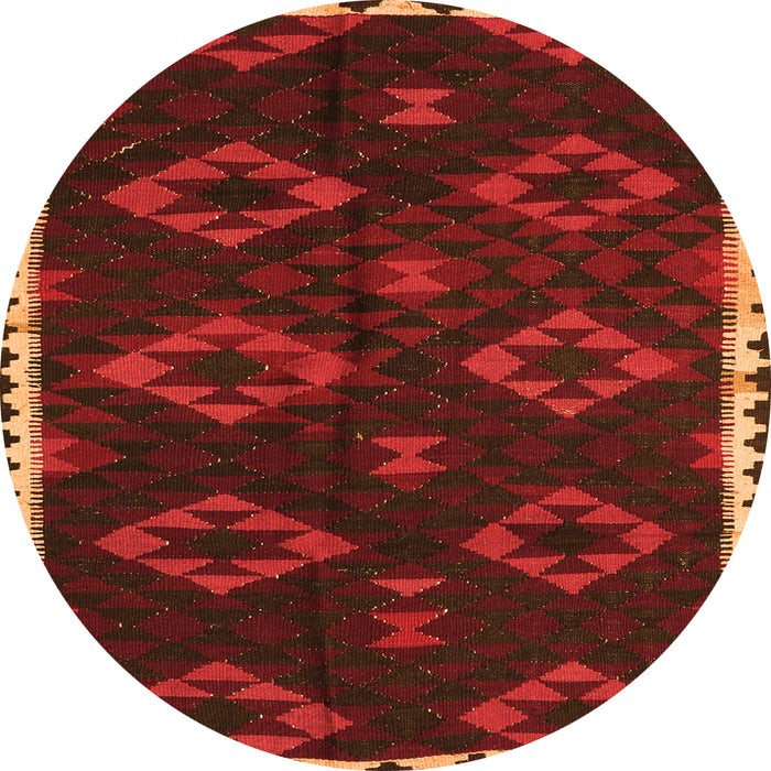 Machine Washable Southwestern Orange Country Area Rugs, wshtr2731org