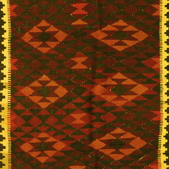 Southwestern Yellow Country Rug, tr2731yw