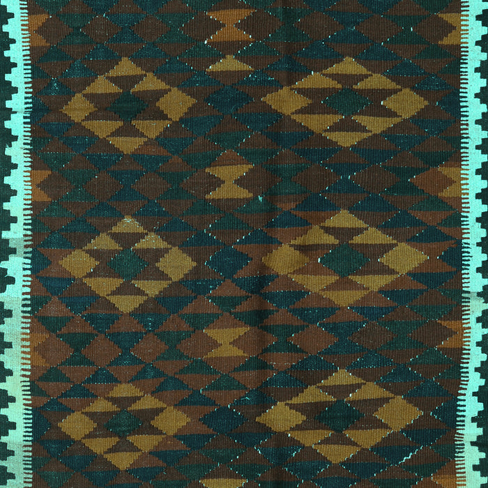 Southwestern Turquoise Country Rug, tr2731turq