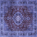 Square Persian Blue Traditional Rug, tr2732blu