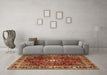 Machine Washable Persian Brown Traditional Rug in a Living Room,, wshtr2732brn