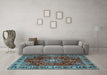 Machine Washable Persian Light Blue Traditional Rug in a Living Room, wshtr2732lblu