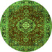 Machine Washable Persian Green Traditional Area Rugs, wshtr2732grn