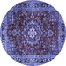 Round Persian Blue Traditional Rug, tr2732blu