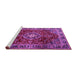 Sideview of Machine Washable Persian Purple Traditional Area Rugs, wshtr2732pur