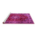 Sideview of Machine Washable Persian Pink Traditional Rug, wshtr2732pnk