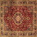 Square Persian Brown Traditional Rug, tr2732brn