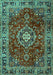 Machine Washable Persian Turquoise Traditional Area Rugs, wshtr2732turq