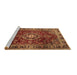 Sideview of Machine Washable Persian Brown Traditional Rug, wshtr2732brn