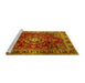 Sideview of Machine Washable Persian Yellow Traditional Rug, wshtr2732yw