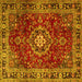 Square Persian Yellow Traditional Rug, tr2732yw