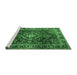 Sideview of Machine Washable Persian Emerald Green Traditional Area Rugs, wshtr2732emgrn