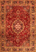 Serging Thickness of Machine Washable Persian Orange Traditional Area Rugs, wshtr2732org