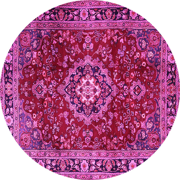 Round Persian Pink Traditional Rug, tr2732pnk